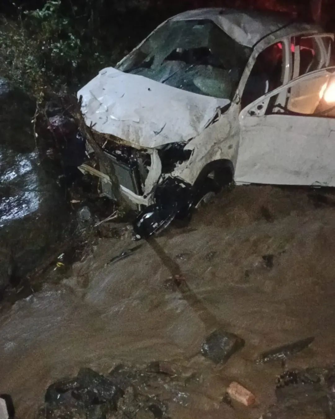80-yr-old dead, 7 injured as car plunges into nullah