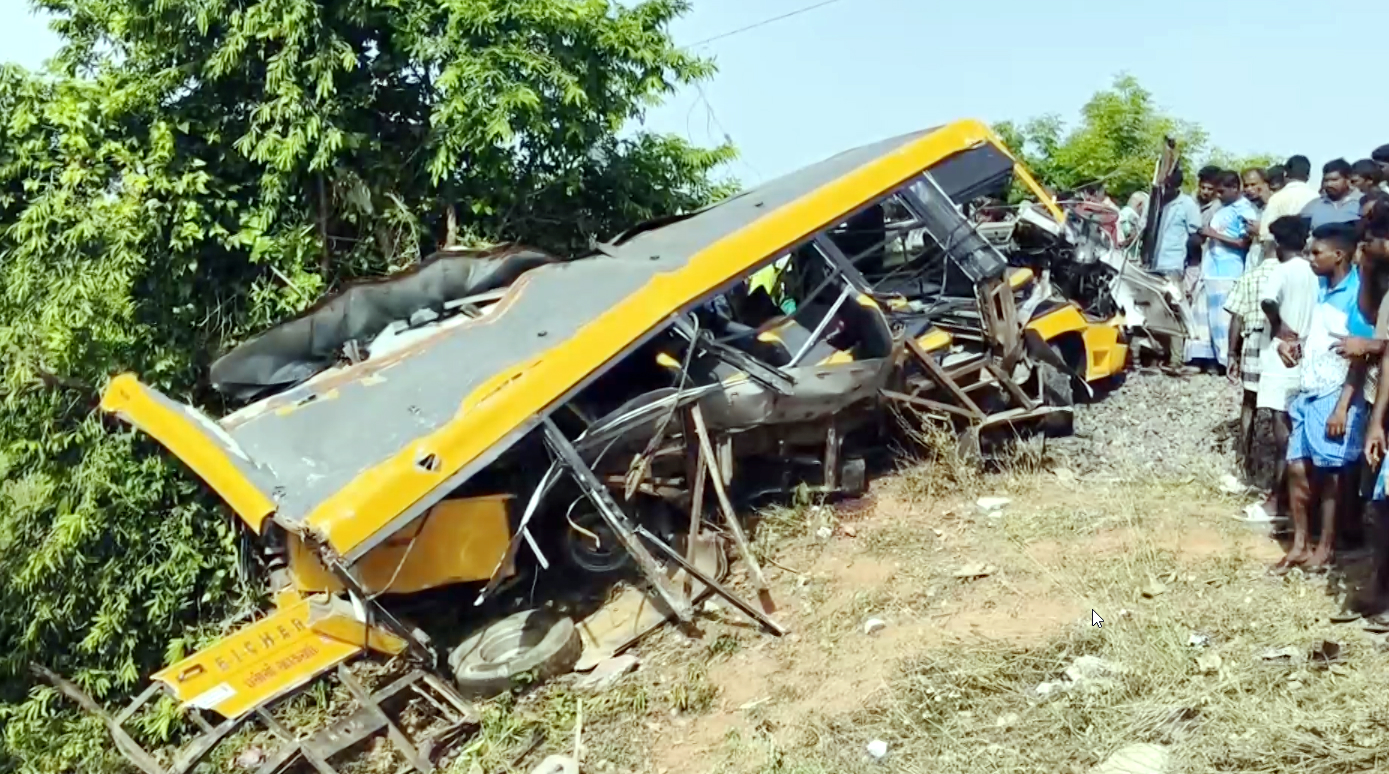 3 school students killed in van-train collision in Tamil Nadu; Railway gatekeeper arrested