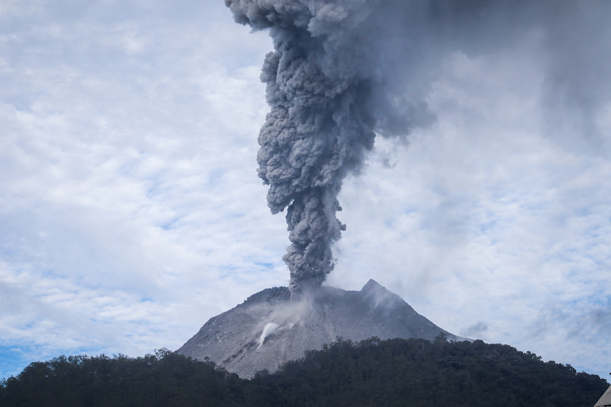 Mt Lewotobi Laki Laki eruption: Residents wear masks as volcanic ash blankets villages