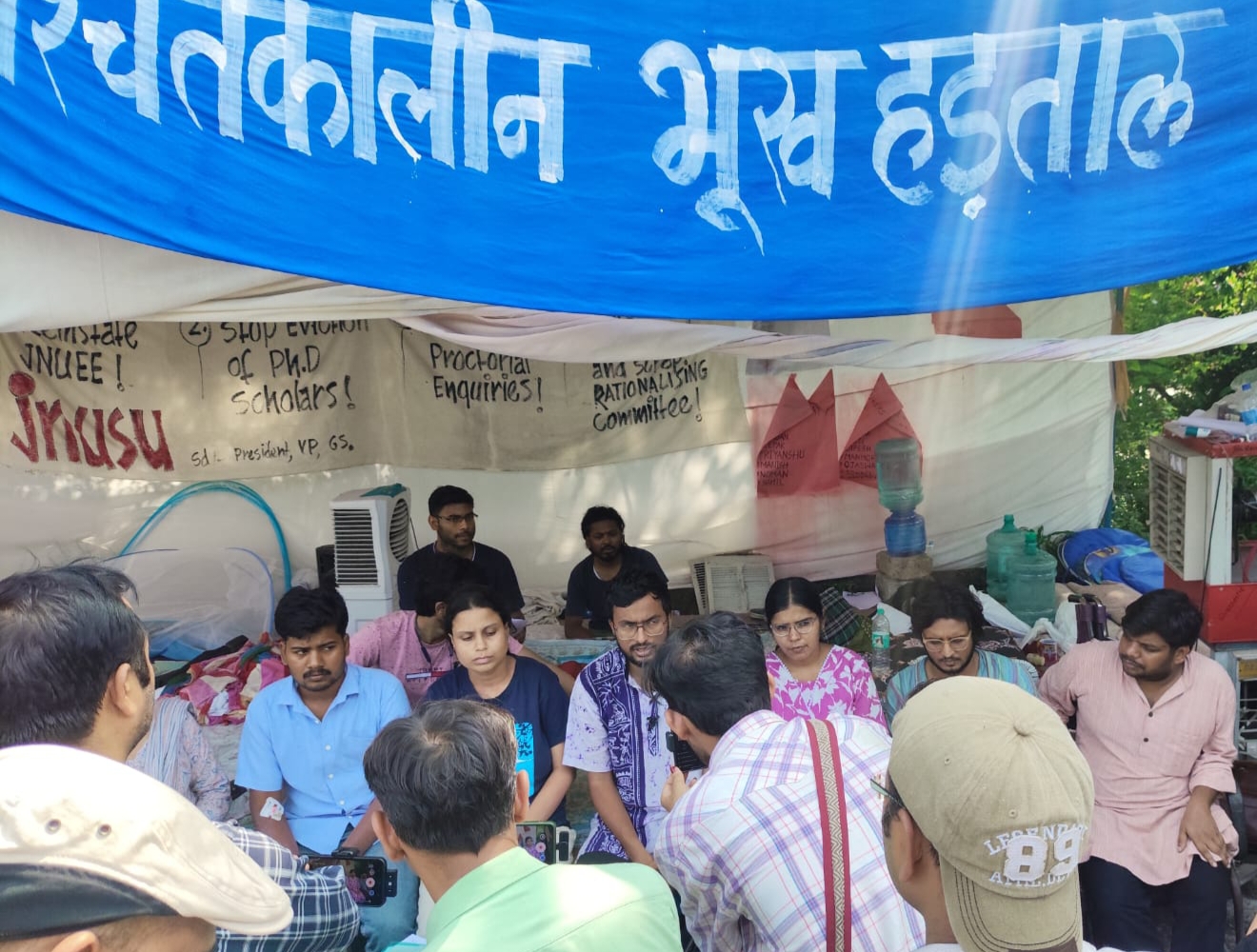 Flagging health concerns, JNU VC appeals for dialogue, end to strike