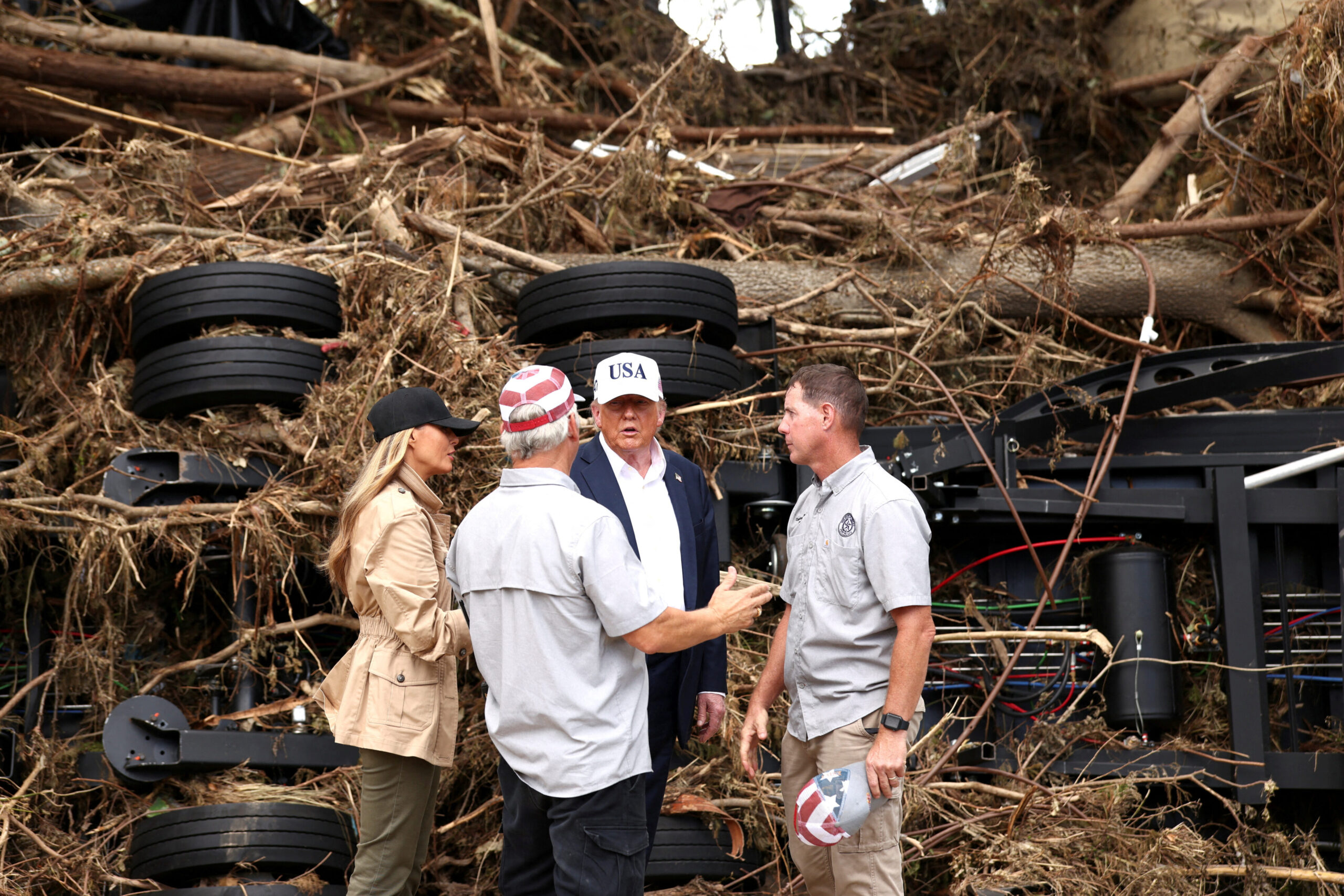 Trump tours Texas flood sites, defends officials amid mounting questions about response
