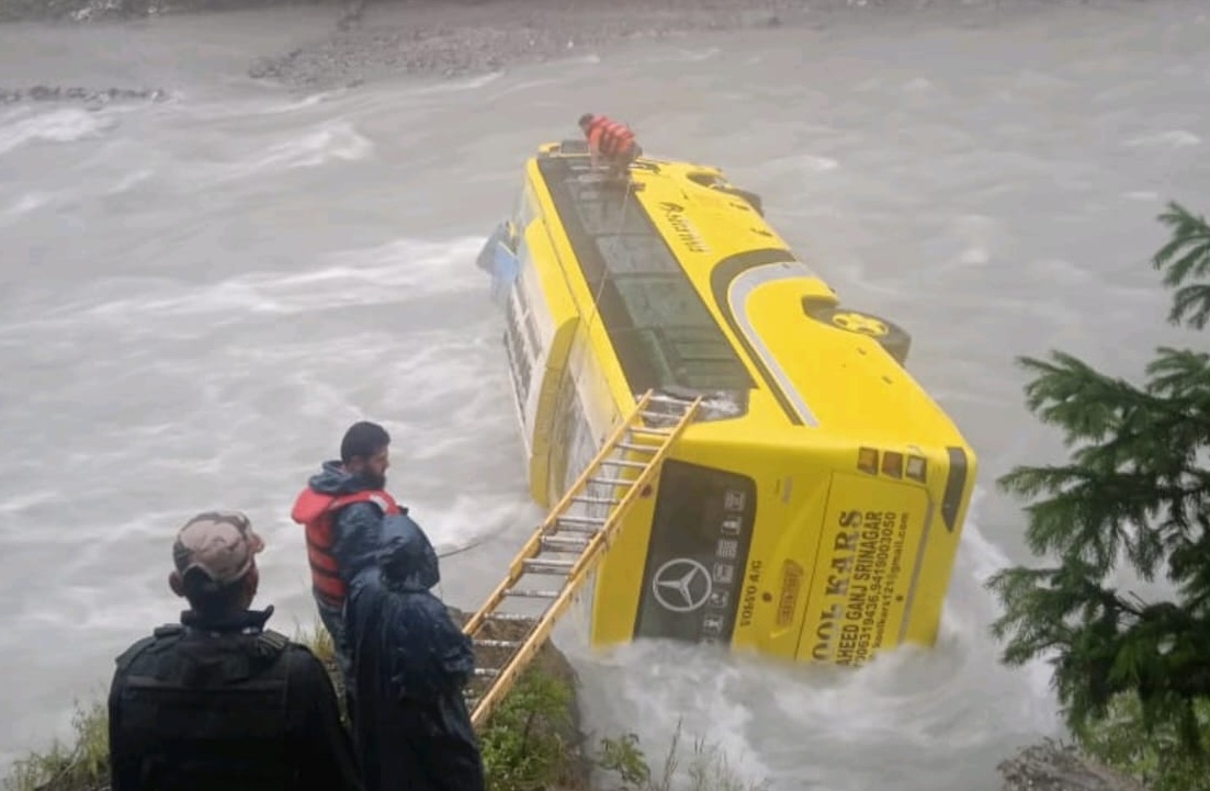 ITBP Bus Plunges into Sindh River:  Desperate Search for Personnel