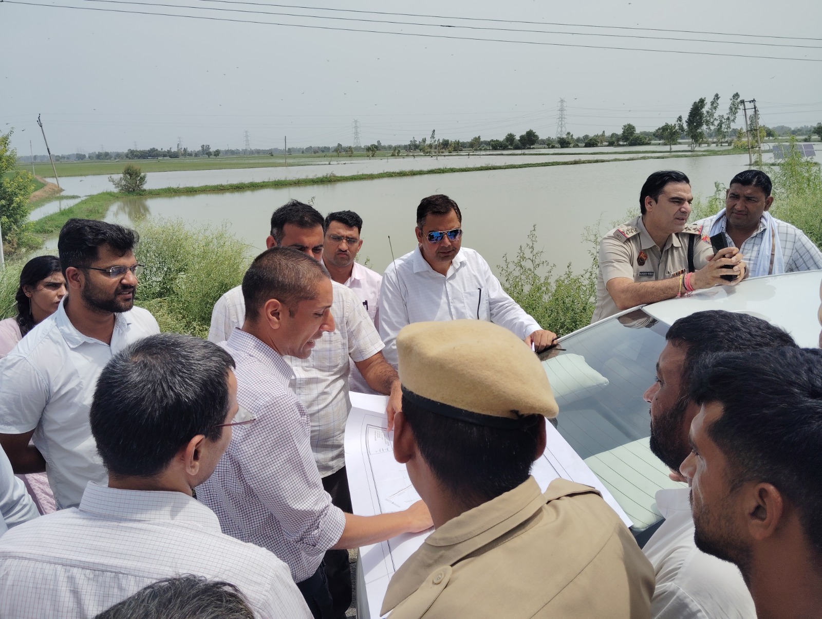 DC inspects flooded areas in Hisar villages