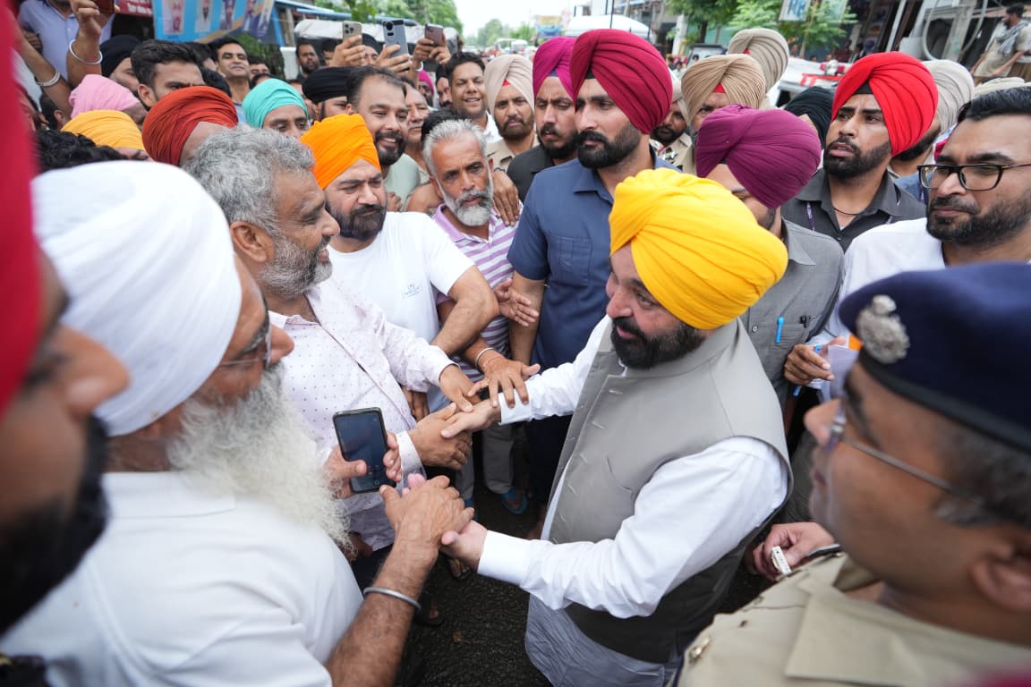 Bhagwant Mann travels by road, leaves behind Punjab govt chopper for flood rescue in Gurdaspur