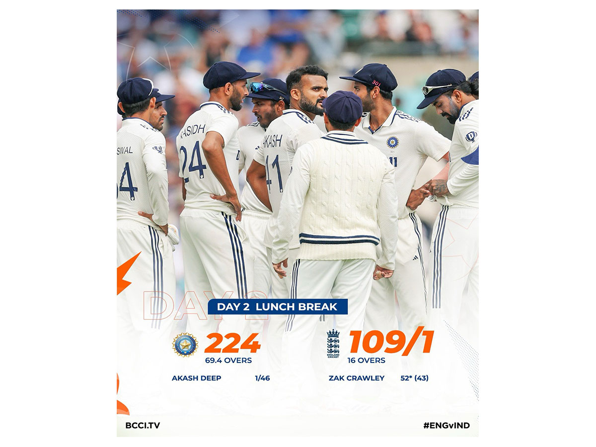 England Stumbles, Trails India by 115 Runs in Oval Test