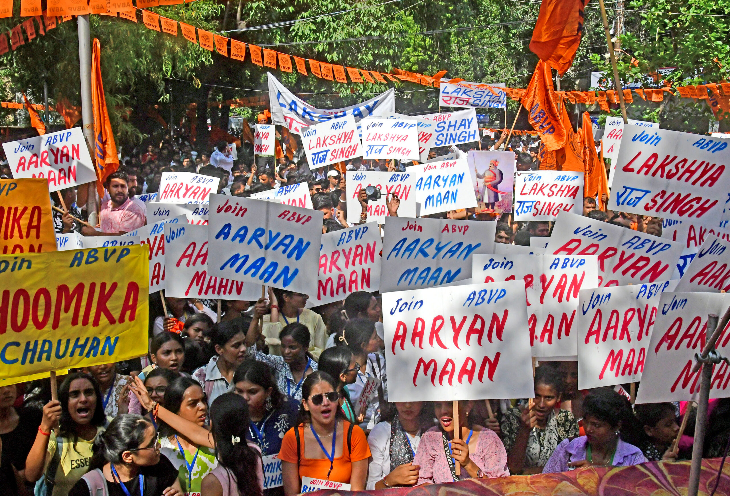 ABVP holds ‘Chhatra Garjana’ rally at DU over student issues